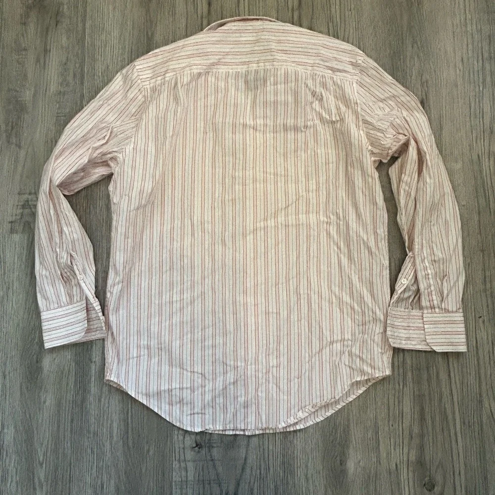 Banana Republic Men's Pink Striped‎ Button Down  Shirt Sz S (14/14.5)